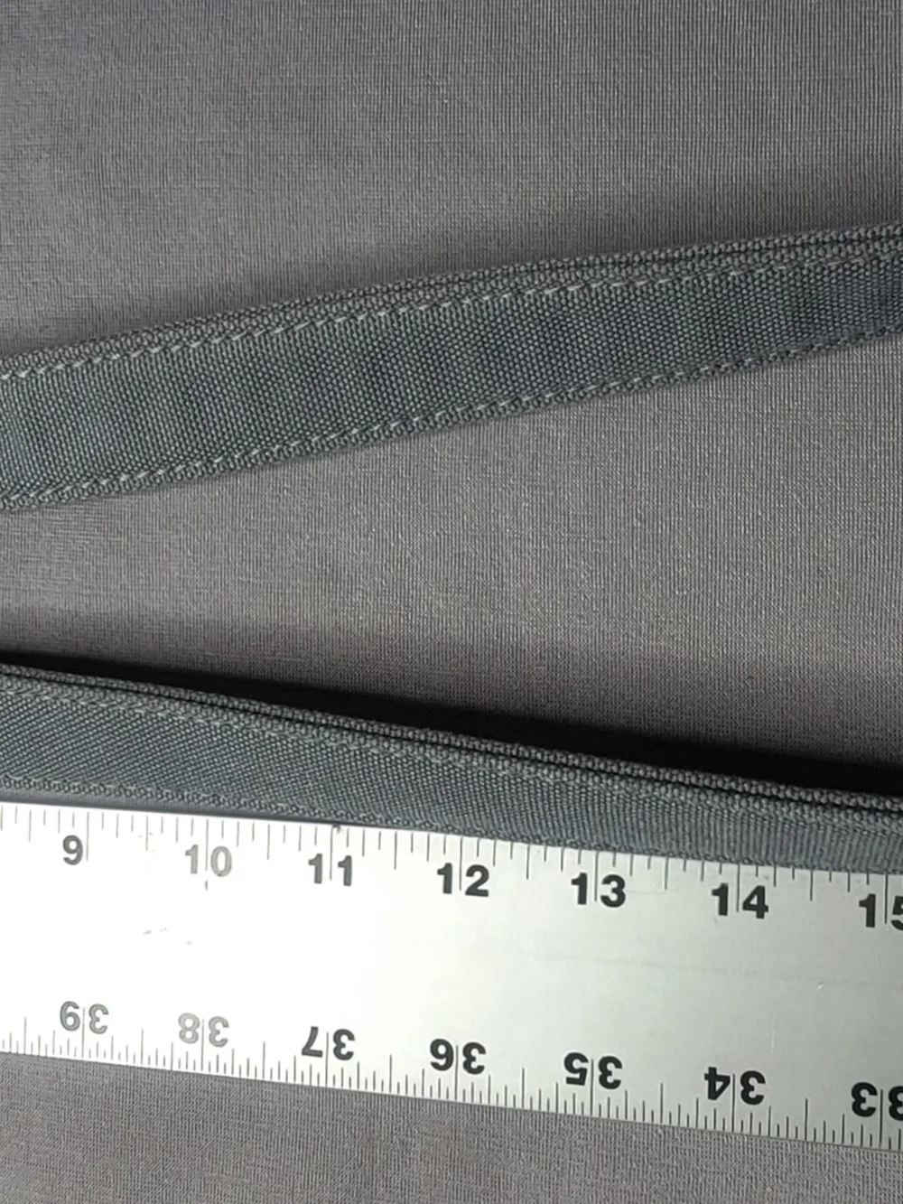 Alexander Olch Men's Canvas Belt in Light Gray with Silver Buckle Size M